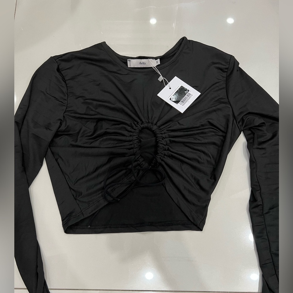 Adika Maxine Tie-Front Crop Top